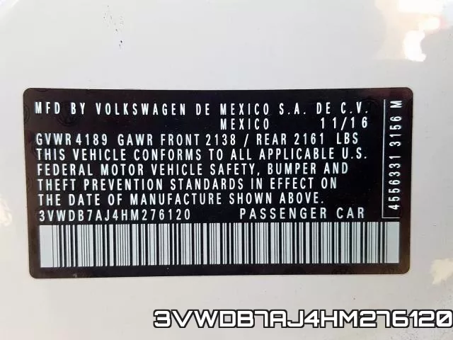 3VWDB7AJ4HM276120 фото 2