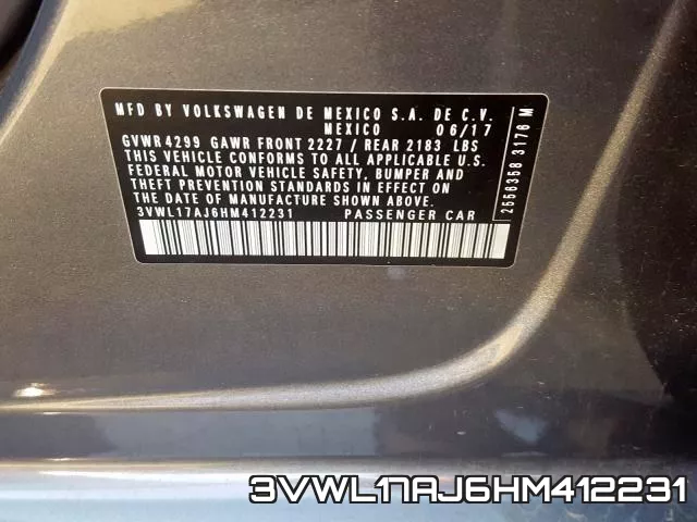 3VWL17AJ6HM412231 фото 2