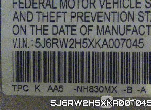 5J6RW2H5XKA007045 фото 10