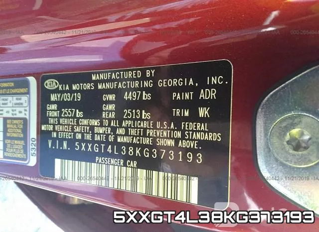 5XXGT4L38KG373193 фото 10