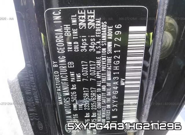 5XYPG4A31HG217296 фото 10