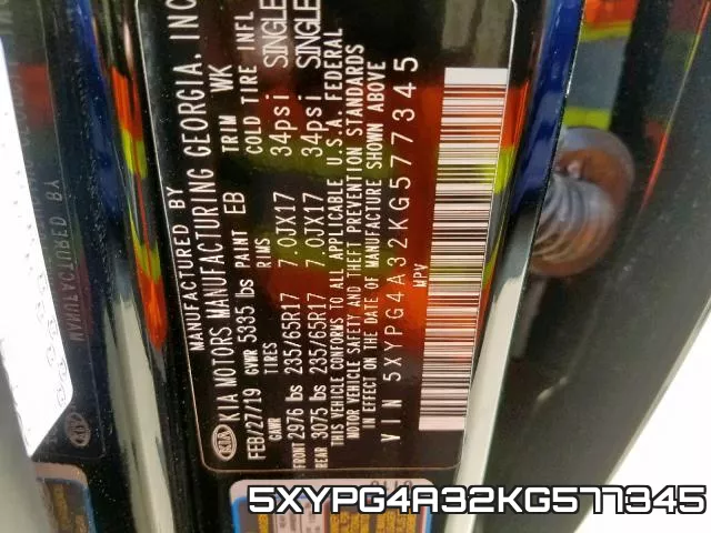 5XYPG4A32KG577345 фото 2