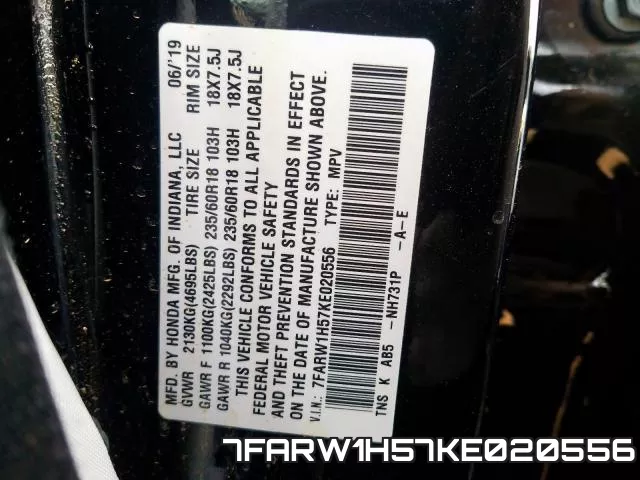 7FARW1H57KE020556 фото 2