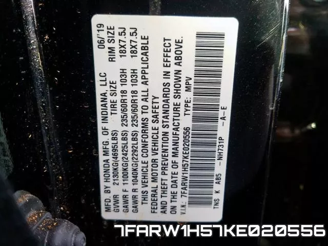 7FARW1H57KE020556 фото 8
