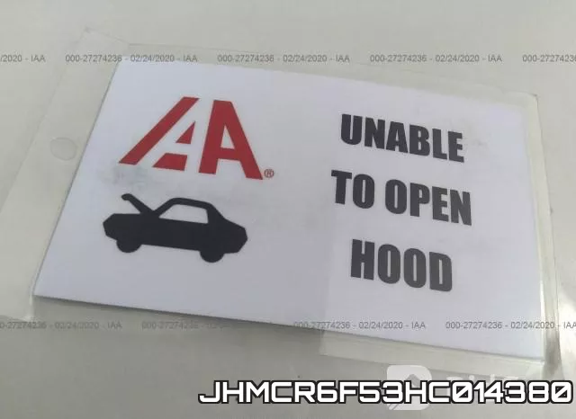 JHMCR6F53HC014380 фото 2
