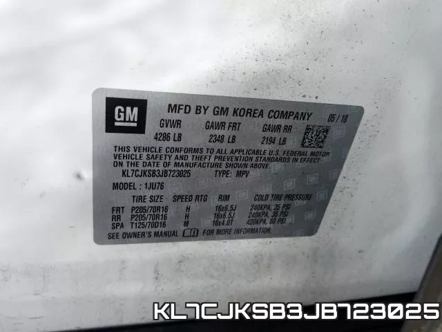KL7CJKSB3JB723025 фото 2