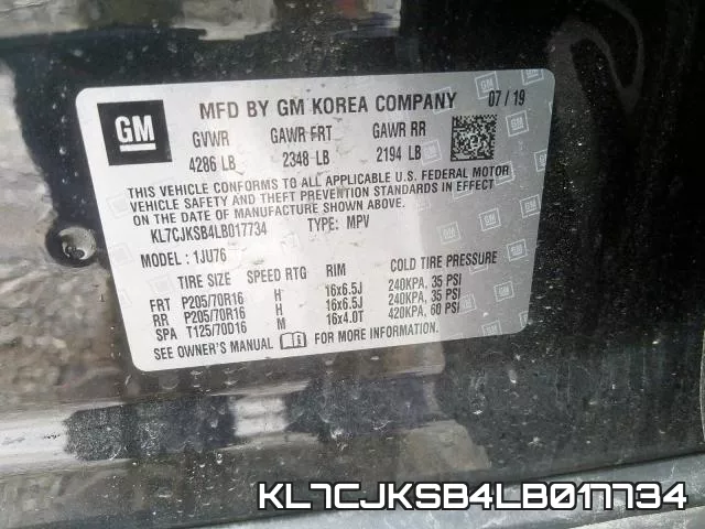 KL7CJKSB4LB017734 фото 2