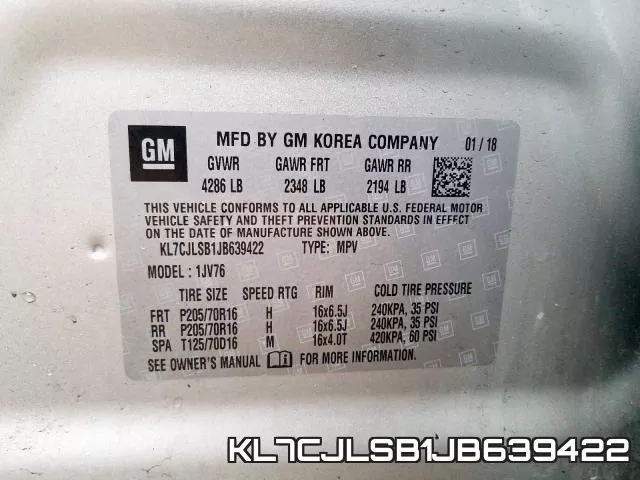 KL7CJLSB1JB639422 фото 2