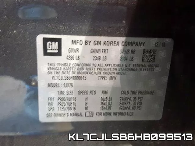 KL7CJLSB6HB099513 фото 2