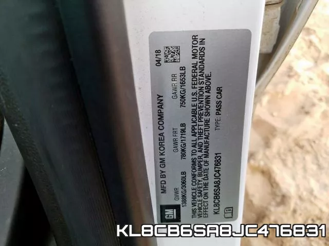 KL8CB6SA8JC476831 фото 2