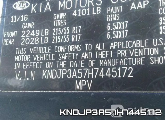 KNDJP3A57H7445172 фото 10