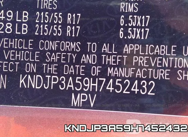 KNDJP3A59H7452432 фото 10