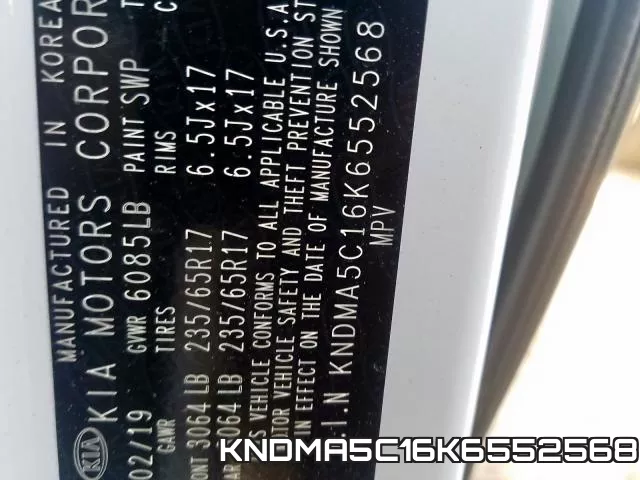 KNDMA5C16K6552568 фото 2
