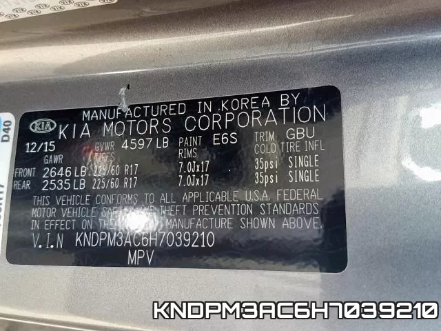 KNDPM3AC6H7039210 фото 2