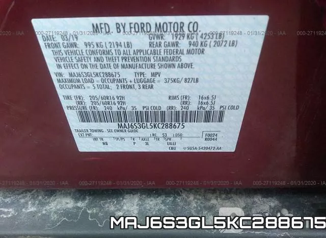 MAJ6S3GL5KC288675 фото 10