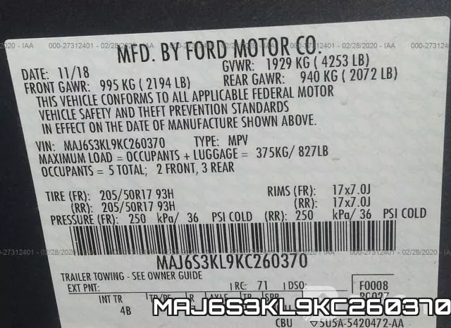 MAJ6S3KL9KC260370 фото 10