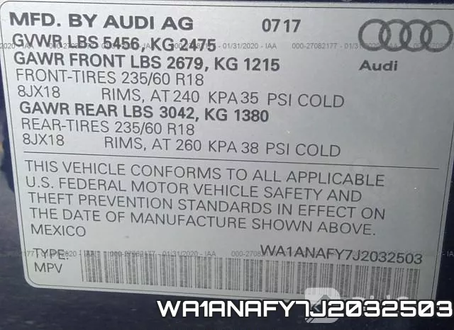 WA1ANAFY7J2032503 фото 10