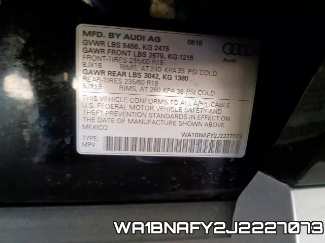 WA1BNAFY2J2227073 фото 2