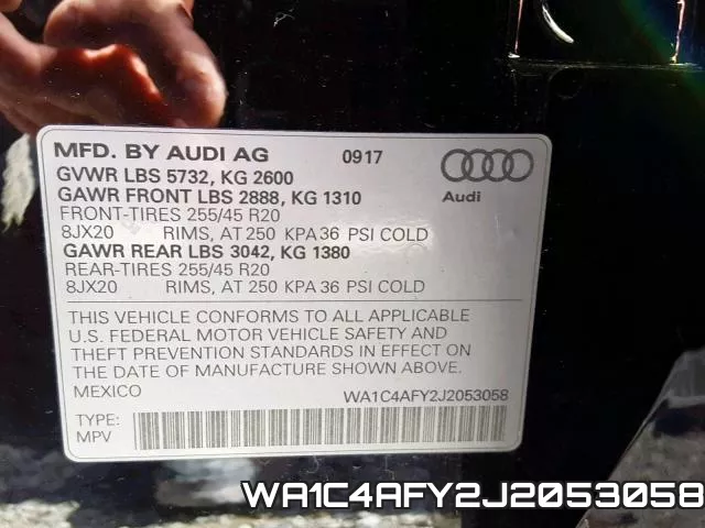 WA1C4AFY2J2053058 фото 2