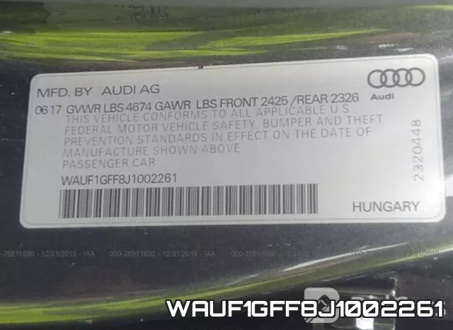 WAUF1GFF8J1002261 фото 10