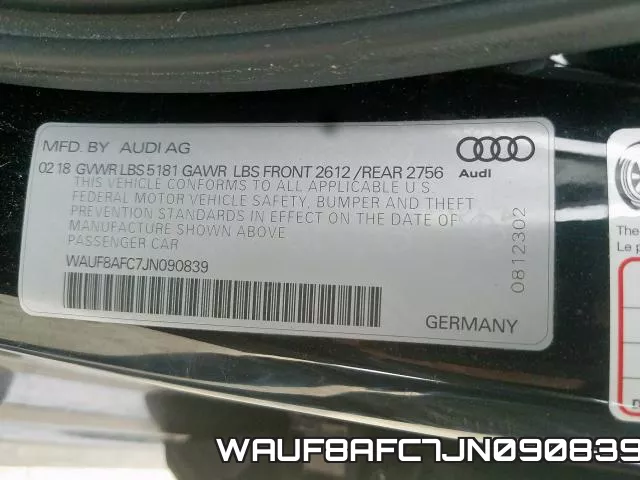 WAUF8AFC7JN090839 фото 2