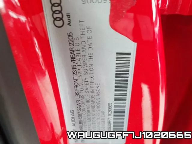 WAUGUGFF7J1020665 фото 2