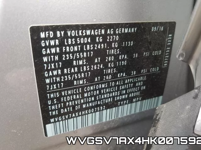 WVGSV7AX4HK007592 фото 2