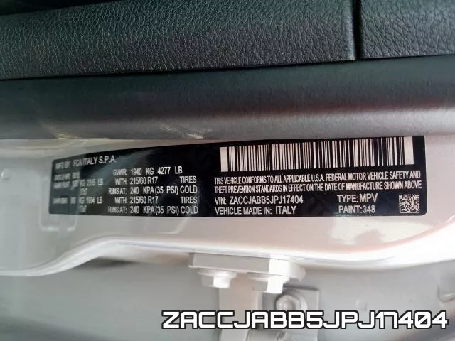 ZACCJABB5JPJ17404 фото 2