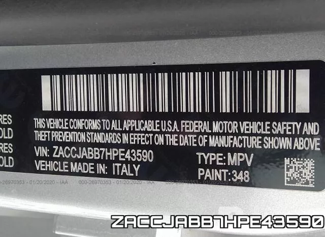 ZACCJABB7HPE43590 фото 10