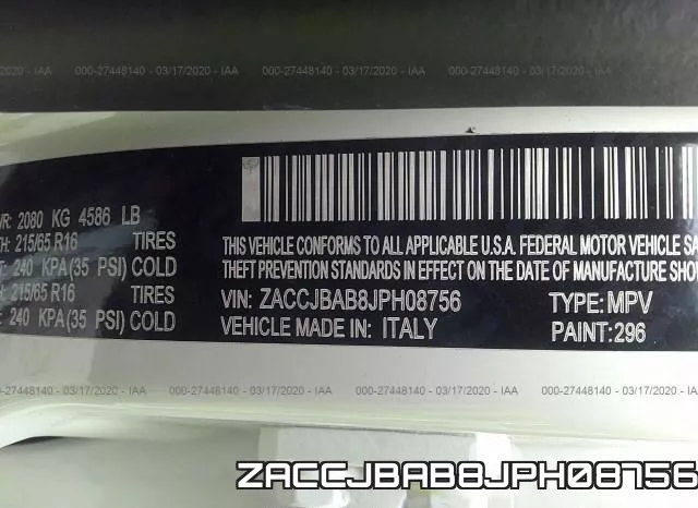 ZACCJBAB8JPH08756 фото 10