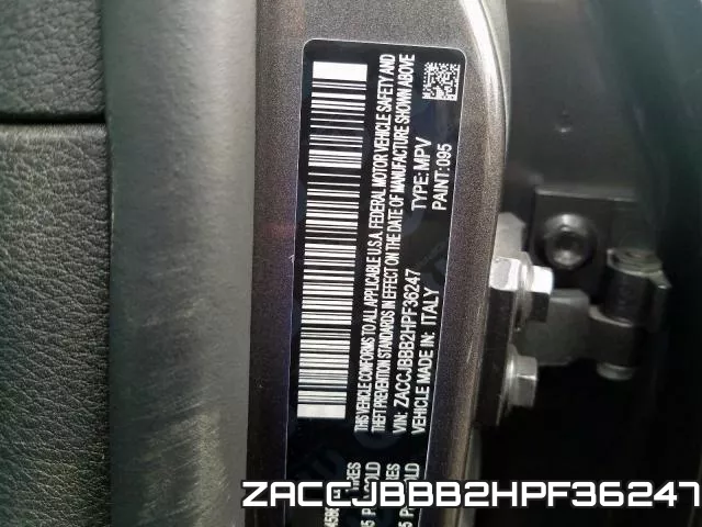 ZACCJBBB2HPF36247 фото 2