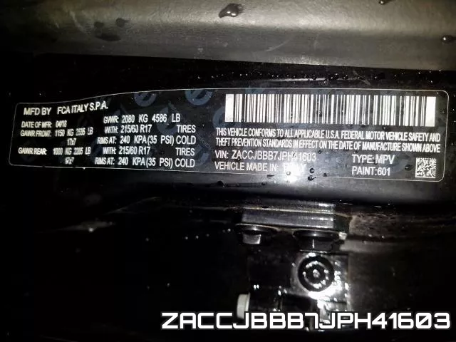 ZACCJBBB7JPH41603 фото 2