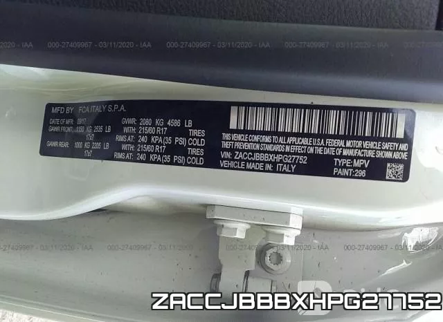 ZACCJBBBXHPG27752 фото 10