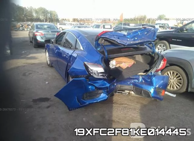 19XFC2F81KE014445 фото 4