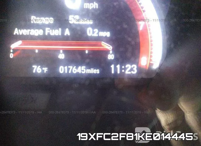 19XFC2F81KE014445 фото 8