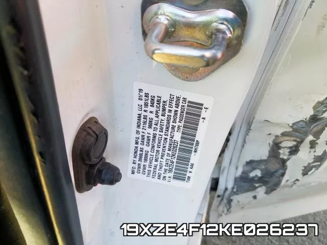 19XZE4F12KE026237 фото 2