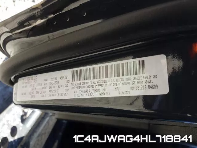 1C4AJWAG4HL718841 фото 2