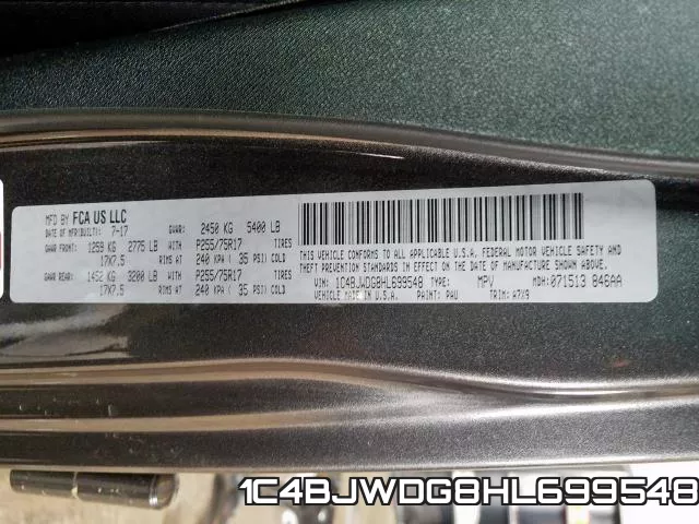 1C4BJWDG8HL699548 фото 2