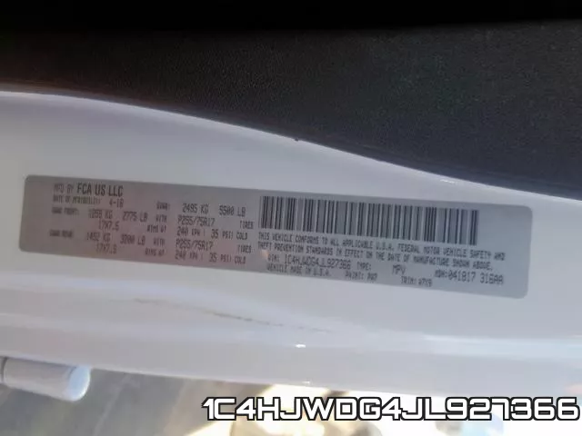 1C4HJWDG4JL927366 фото 2