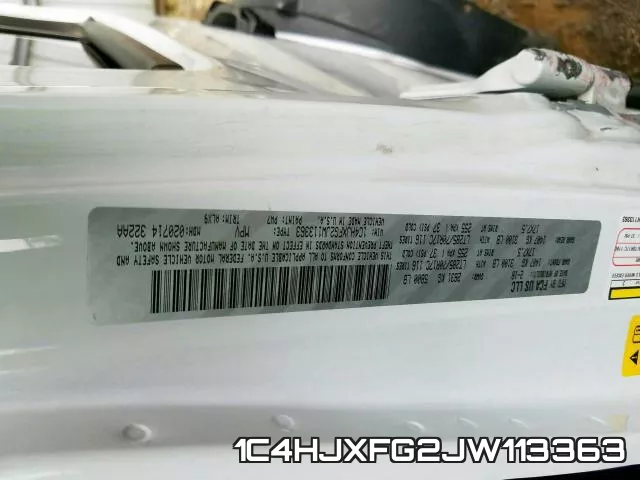 1C4HJXFG2JW113363 фото 2
