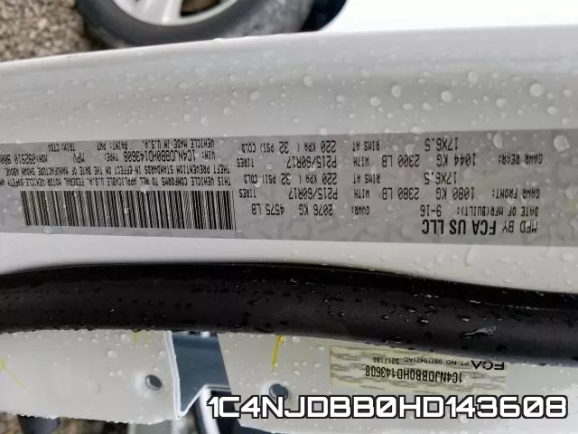 1C4NJDBB0HD143608 фото 2