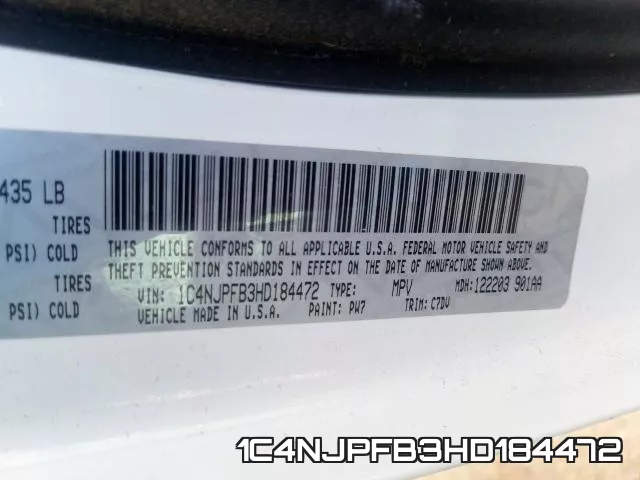 1C4NJPFB3HD184472 фото 2