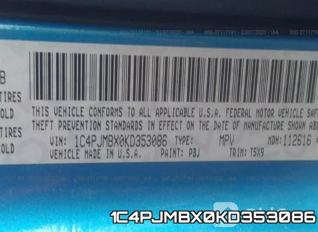 1C4PJMBX0KD353086 фото 10