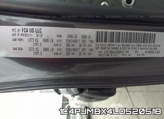 1C4PJMBX4LD520518 фото 10