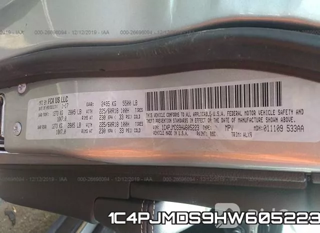 1C4PJMDS9HW605223 фото 10