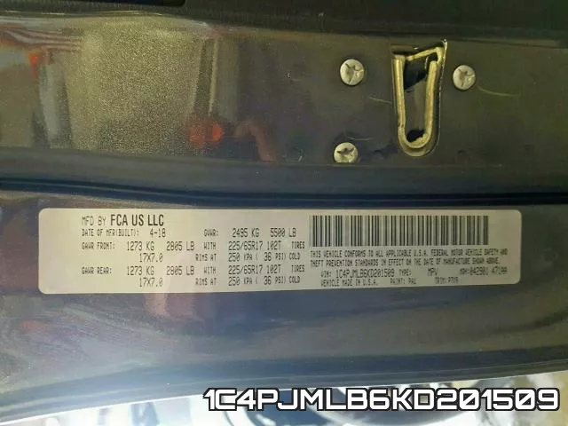 1C4PJMLB6KD201509 фото 2