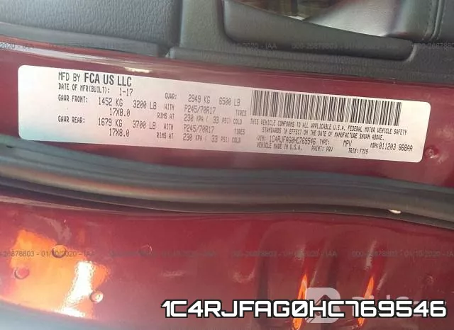 1C4RJFAG0HC769546 фото 10