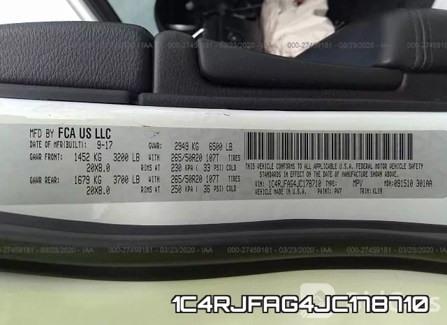 1C4RJFAG4JC178710 фото 10