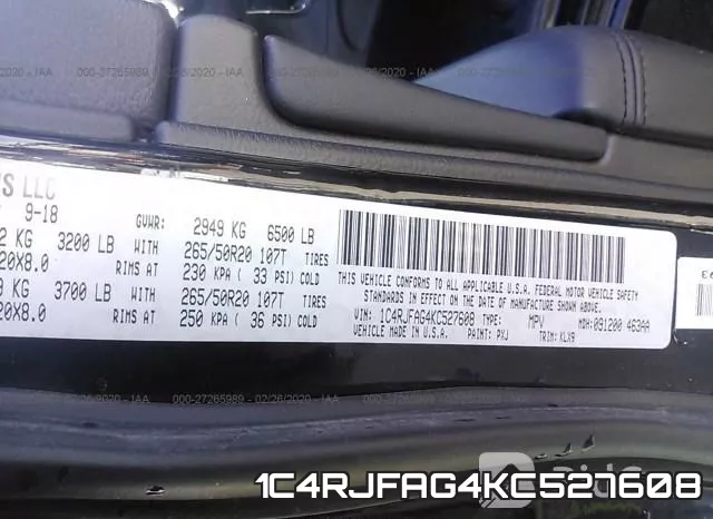 1C4RJFAG4KC527608 фото 10