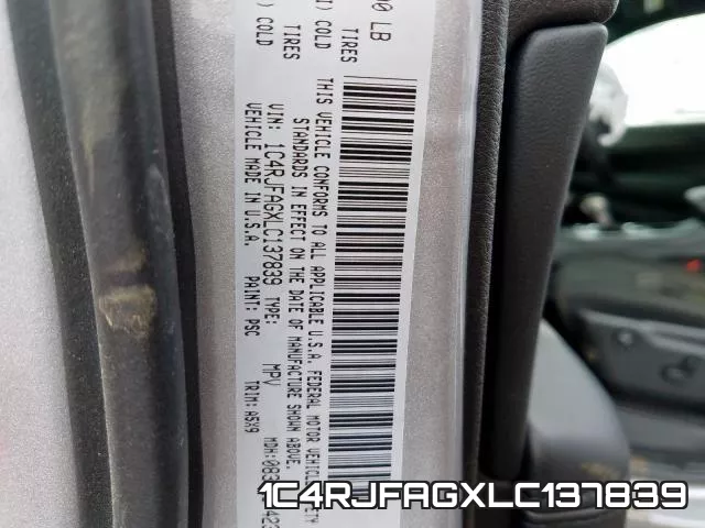 1C4RJFAGXLC137839 фото 2